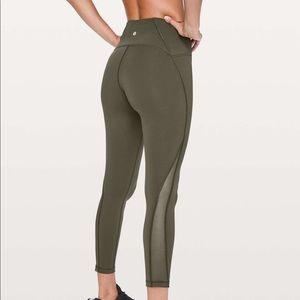 Lululemon Train Times 7/8 Olive Leggings